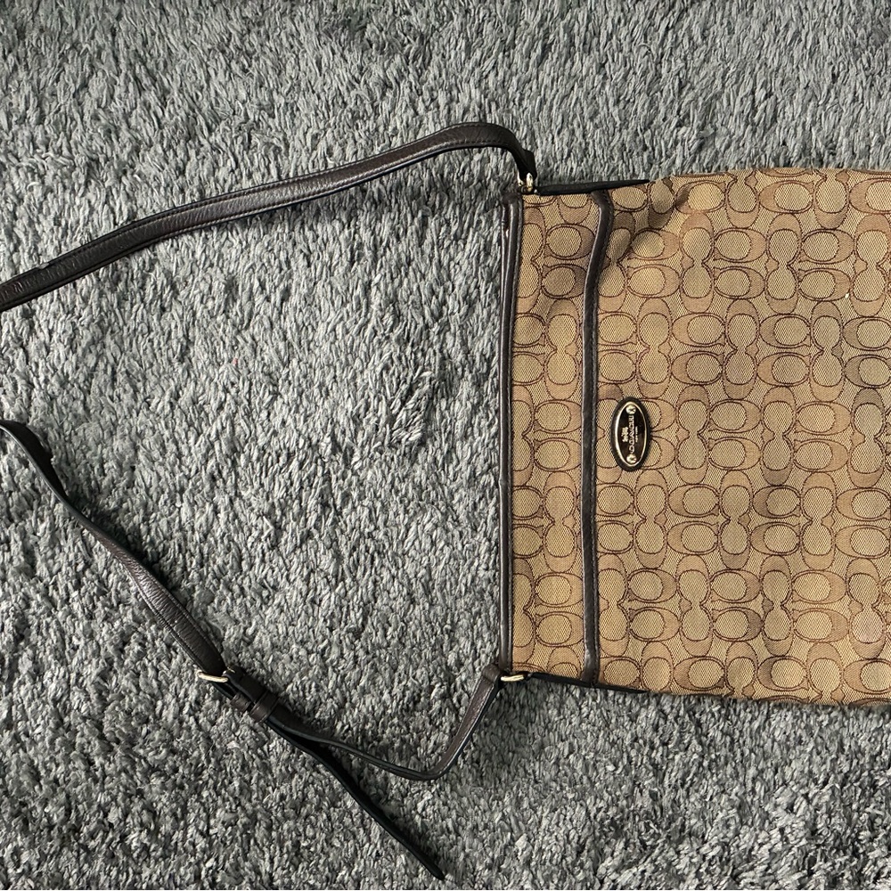 Coach Brown and Black Crossbody Bag